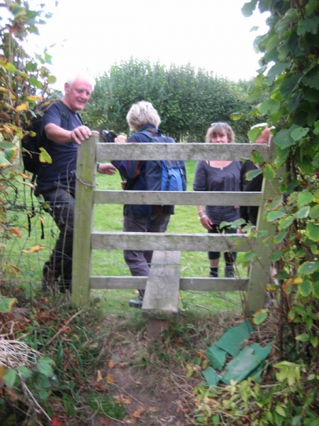 The first stile was so insecure it had to be held in place