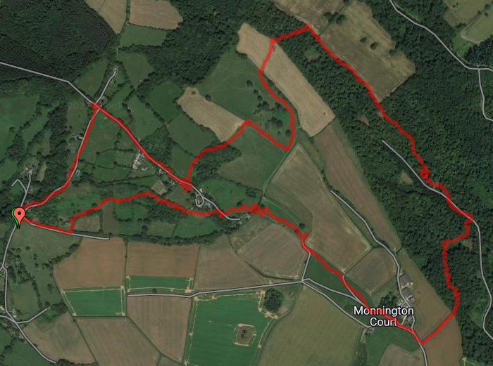 Map of Circular walk from Vowchurch Common
